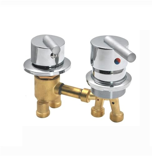 2/3 Voies Robinet De Baignoire En Laiton,Robinets De Bain Entraxe 10cm/12,5cm,Mitigeur Salle Bain Pour Cabine Ou Hammam (2 Voies,12.5cm)