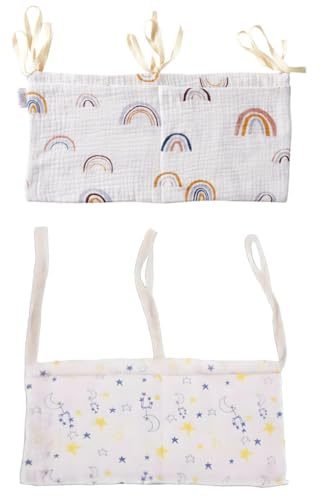2 Pezzi Organizer Fasciatoio Per Neonati, Borsa Appendere Per Lettino Tasca Portaoggetti, Porta Pannolini, Tasche Organizer Per Lettino Per Riporre Vestiti Pannolini Giocattoli