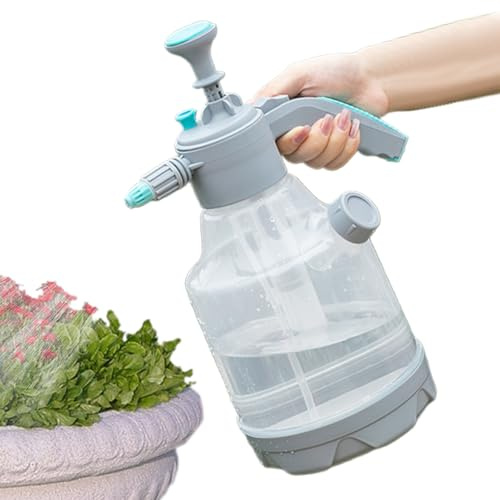 Cushangty Pulverizador De Jardín con Bomba, Botella De Agua con Pulverizador, Manual Portátil con Medidor para Interior Exterior Lavado Coches Césped