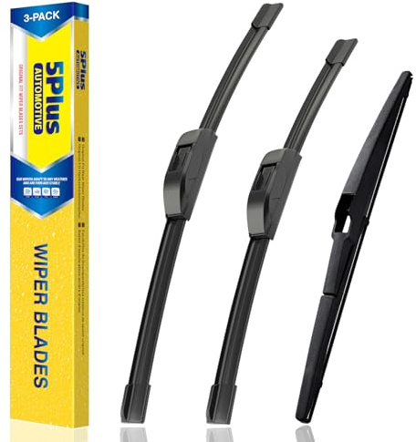 5 PLUS Windshield Wipers Replacement for Hyundai Palisade 2023-2020 Premium All-Weather Front & Rear Wiper Blades 26+20+12-OEM Original Factory Quality(Set of 3)