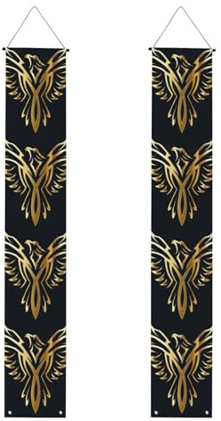 Phoenix-Druck, Herbst-Veranda-Banner, Polyester-Banner, für drinnen und draußen, einfach aufzuhängen, wiederverwendbar