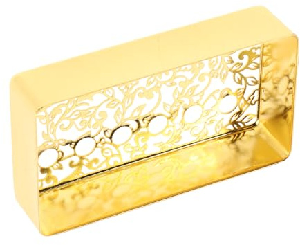 MUELODSIC Cubierta de Pastilla Humbucker de Latón Dorado Diseño Floral Grabado 50 MM Espaciado de Postes Cubierta Protectora de Pastilla de Guitarra Eléctrica Metálica para Repuesto y