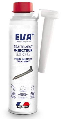 Nettoyant Injecteur Diesel 300mL - EVA+ | EVAAD001 | Réduit Consommation Carburant | Supprime Fumées Noires | Compatible FAP | Améliore Démarrage à Froid | Protection Anti-Corrosion