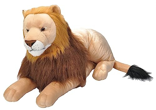Wild Republic 17341 19322 Jumbo, plyschlejon, stor gosig leksak, plyschdjur, Cuddlekins, 76 cm