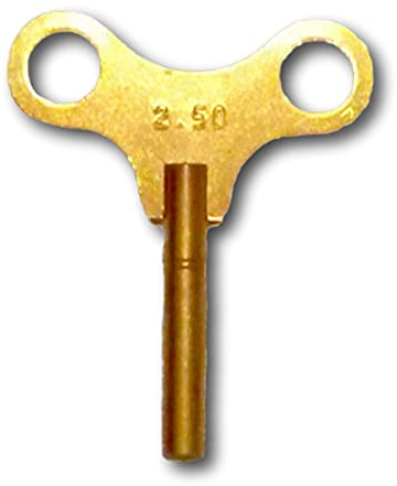 Llave de cuerda de latón para relojes grandes, 2,50mm,