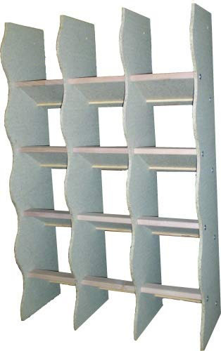 Sitzregal mit 12 Sitzplätzen - Holz