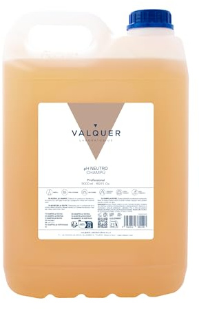 VALQUER Revitalisierendes Shampoo pH-neutral | Stärkt, Spendet Feuchtigkeit, Repariert und verleiht Geschädigtem Haar Glanz | Mit Natürlichen Inhaltsstoffen und Vitamin B5 für Alle Haartypen | 5 L
