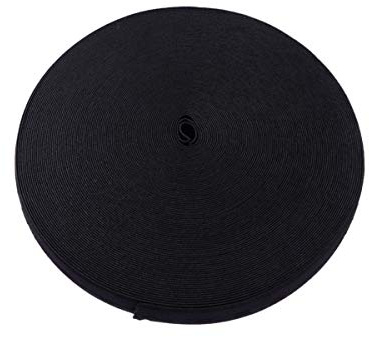 EXCEART Cinturón Elástico Para Embarazadas Banda De Ajuste Con Ojales Material Duradero Color Negro De Metros Por Rollo Para Prendas De Vestir y Manualidades