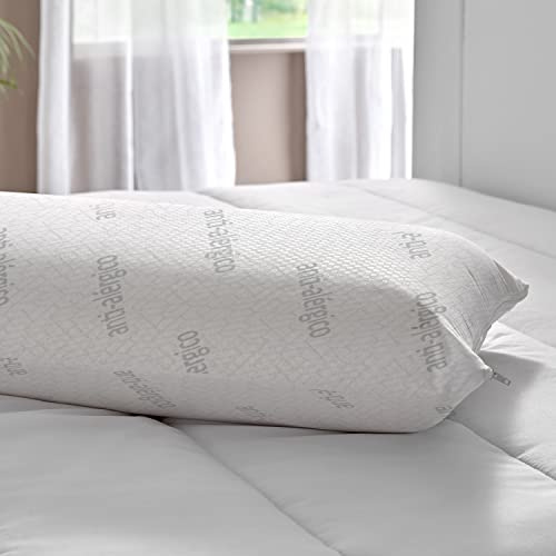 Pikolin Home - Almohada Viscoelástica Antiácaros 70x35 cm Doble Funda, Firmeza Media/Alta, para Dormir Boca Arriba o de Lado