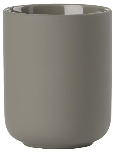Zone Denmark - Bicchiere per spazzolino da denti Ume - Bicchiere da bagno, porta spazzolino da denti - Ordinato - D8,3 cm H10,3 cm - Elegante e design minimalista e scandinavo - Tortora