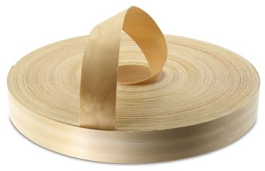 WoodPress® 30mm Birch Pre-Glued Real Wood Veneer Edging Tape 50m | Edge Banding Trade Roll, Hot-Melt Glue, Professional Wood Veneer Trim for Furniture Maker, Cabinet & Shelf Finishing, Iron-On