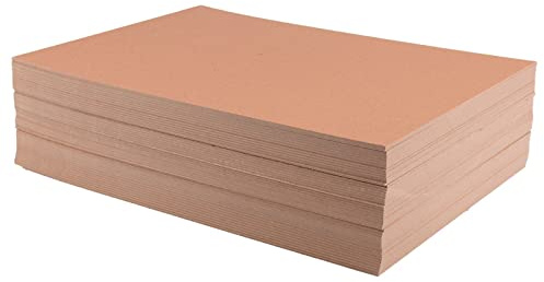Florence Pappe zum Basteln - A4-2 mm Dicker Kraft Board- 50 Stück Bastelkarton - Kraft Braun - zum Buchbinden, Scrapbooking und Journaling
