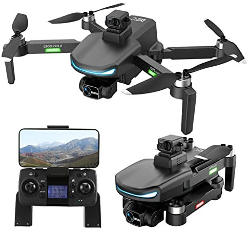 VECHII Drone GPS avec Caméra 4K pour Adultes Débutants, Quadricoptère FPV RC Pliable avec Moteur sans Balais, Transmission WiFi 5G, Flux Optique, Suivez-Moi, Retour À La Maison Intelligent,Noir