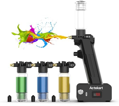 Actekart Aerógrafo No Clean (revolucionario actualizado) portátil recargable inalámbrico 30PSI pistola aerógrafo para colorear, maquillaje, decoración de pasteles, arte de uñas, tatuaje, arte de arte