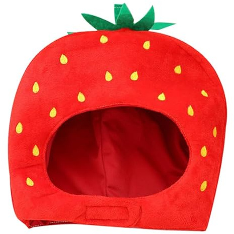 Ciieeo Chapeau Fraise Adulte Souple 35X27X12Cm Couvre-Chef Léger Et Confortable Pour Carnaval Fête Cosplay Hiver Accessoire Photo Décoratif