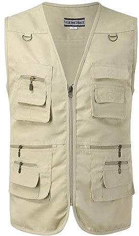 RUMAOZIA Ärmellose Weste Herren Sommer Anglerweste Outdoor Weste mit Vielen Taschen Schwarz Freizeitweste Camping Fotografie Funktionsweste Jagdweste Leicht Dünne Weste Klettern Outdoorweste