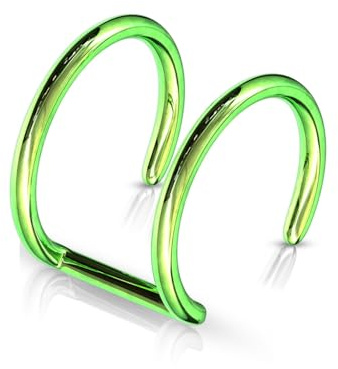 Treuheld® Ear Cuff mit 2 Ringen | Ohrklemme in 5 Farben