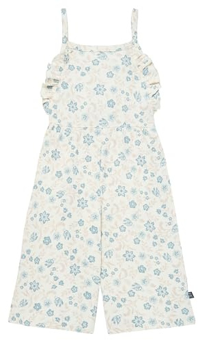 Modern Moments™ by Gerber Baby Girls' Ruffle Wide Leg Romper, Ivory Bird Floral, 18 Months