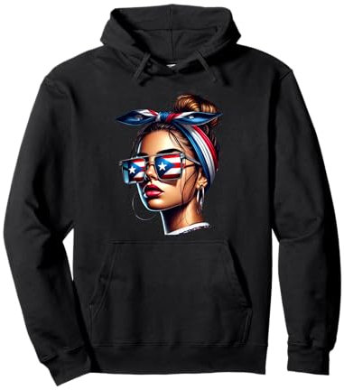 Haarknoten Boricua-sonnenbrille Cooles Bandana Flagge Von Pullover Hoodie