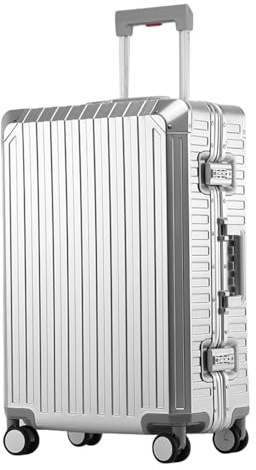Alle Aluminium Magnesium Legierung Tragen auf Gepäck mit Rädern, Hartschale Alle Metall Gepäck Fluggesellschaft Genehmigt Checked Carry on Koffer, Hardside Koffer Rolling Fall für Geschäftsreisen
