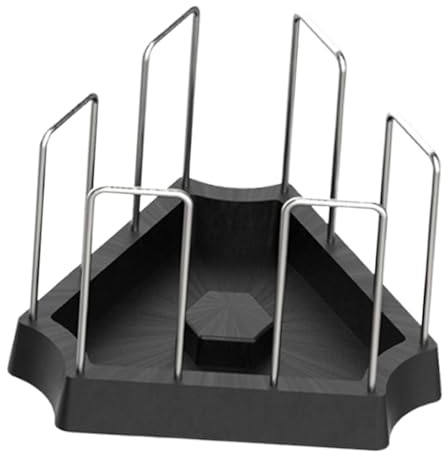 Sharplace Mangeoire pour s, mangeoire pour Reptiles, Base lestée, pour Terrarium, Bol de Nourriture pour Aquarium, Plateau de Nourriture pour, Noir