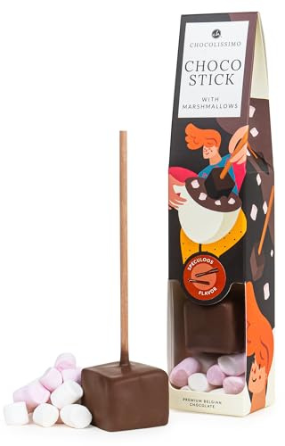 CHOCOLISSIMO - Weihnachtsschokolade - Trinkschokolade am Stiel, Heiße Schokolade - Schokolade Geschenk Nikolaus - Frauen, Männer, Junge, Mädchen, Frau, Mann, Kinder (ChocoStick Spekulatius)
