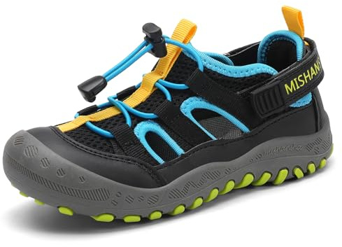 Mishansha Sandalias Cerradas Trekking Niños Antideslizante Negro 26 EU