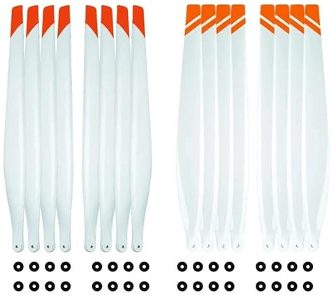 NPUOZHT Drone Parts Hélices Blanches en Fibre de Carbone pour Drone agricole DJ Agras T50/T40(Set of 16 pcs)