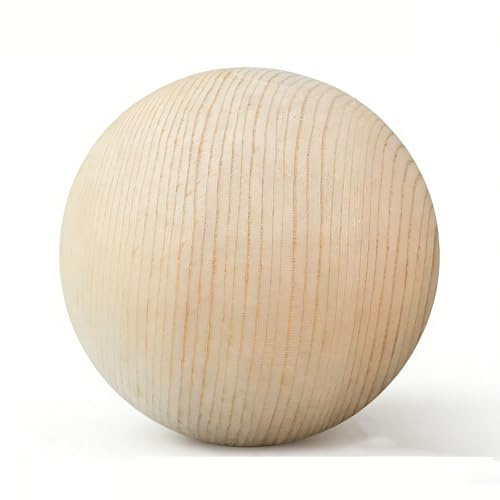 GQQG 1 STK. Unbefertigte Buche Naturholz-Kugel, Massivholz-Kugel, Dekorativkugel für DIY-Bastelprojekte, Heimwerken, Kunsthandwerk und Deko(Size:12cm)