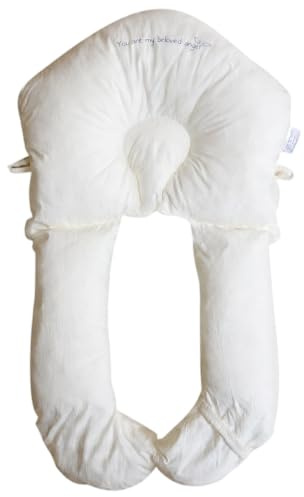 EcoGleam Cojín suave y acogedor, cojín transpirable en forma de U, funda extraíble y lavable para recién nacidos que duermen, evita una cabeza plana