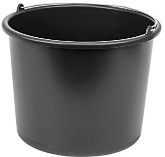Patrol Group W12BLEJBCZAPG001 - Secchio da costruzione, in plastica, con manico in metallo, 12 l, nero