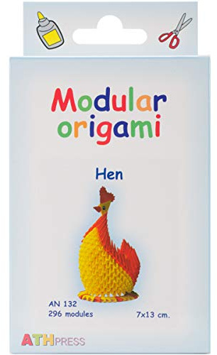 Origami modulaire 296-Pièces - Set Papier Petite cocotte, Multicolore