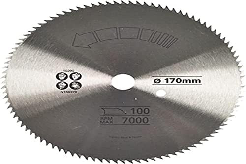 STANLEY STA10290-XJ - Lamiera cromata ø 170x16 mm. 100 denti. Taglio fine e contro venatura di legno tenero e compensato.