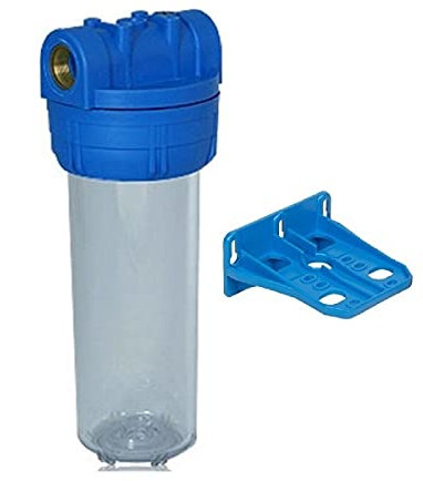 Filtergehäuse 10 Zoll 3/4 Gewindeeingängen und Wandhalterung als Zubehör. Wasser Vorfilter Gehäuse osmoseanlage Wasserfilter Trinkwasser Filter Anlage Hauswasserwerk Brunnen Pumpe