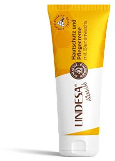 Lindesa Pflegecreme mit Bienenwachs Handcreme Hautschutzcreme PE-Tube 60ml
