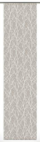GARDINIA Flächenvorhang (1 Stück), Schiebegardine, Blickdicht, Stoff Waschbar, Äste, Beige, 60 x 245 cm (BxH)