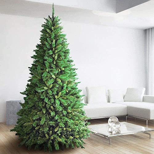 BAKAJI Albero di Natale Super Folto New (TF) Verde Ecologico PVC, Base a Croce in Ferro, Rami innesto ad uncino, Aghi Anti Caduta, Foltissimo (270 cm (2243 rami))