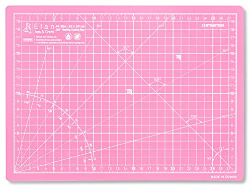 Elan Self Healing Cutting Mat A4 Pink, 5-Ply Craft Board 30x22 CM
