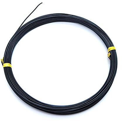 Craft Wire 1mm 10m Anodized Black Aluminum Wire for Bead Making Art Craft DIY Embellishment Decoration Florist Supplies (Black)