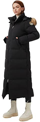 Fitouch Waukee Chaqueta Parka con Abrigo Largo de Plumón para Mujer | 750+ Potencia de Relleno | Longitud Total