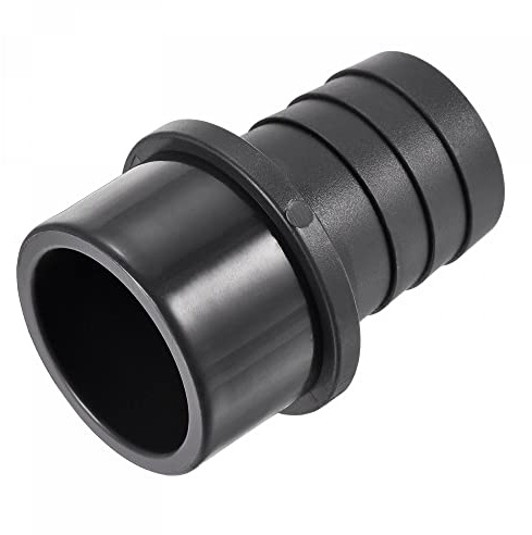 sourcing map PVC Schlauchverschraubung Spigot Gerader Rohradapter Schlauch Schnellkupplung 40mm Widerhaken x 50mm AD Schwarz