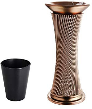 Standaschenbecher 6L Edelstahl Mülleimer Aschenbecher Mülleimer Outdoor Indoor Aschenbecher Mülleimer Europäischer Stil Mülleimer 28,74 Zoll Aschenbecher für Draussen (Color : C)