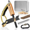 BERGKVIST® Feuerstahl Survival Set GNISTA (17-TLG.) - XXL Outdoor Ausrüstung zum Feuer Machen - Magnesium Feuerstein mit Feueranzünder, Zunder, Notfall-Pfeife, Blasrohr & mehr