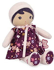 Kaloo - Tendresse - Violette - My 1st Soft Doll - 25 cm Fabric Doll - Floral Micro Velour Dress - Pretty Gift Box and Customisable Ribbon - 0 Months +, K200001, MEDIUM