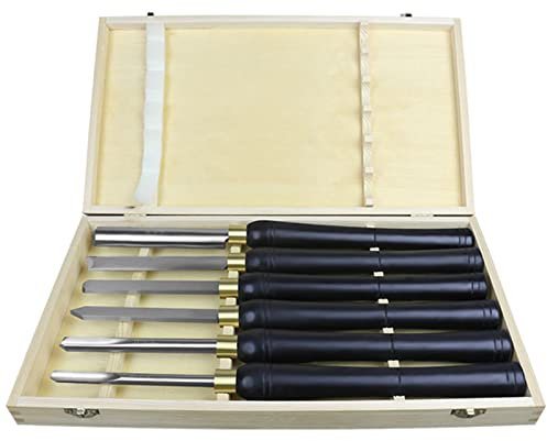 Juego De Cinceles De Torneado De Madera, 6Pcs/Set Juego De Cinceles De Torno De Madera Herramientas De Torneado Gubia De Carpintería Separación Oblicua Con Caja De Madera