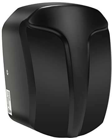 QL Secador de Manos 7-10 Segundos para Secar，Secador de Manos Eléctrico Automático de Pared，Carcasa de Acero Inoxidable，Secador de Manos Comercial para Baño 1150W Negro