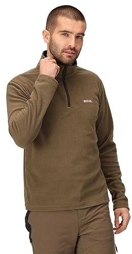 Regatta Mens Half Zip Fleece Pullover Jacket - Durable Outdoor Sports, Hiking, Cycling,Travelling, Golf, Quick Dry Extra Warm Lightweight Trekking Fleece Jacket Green