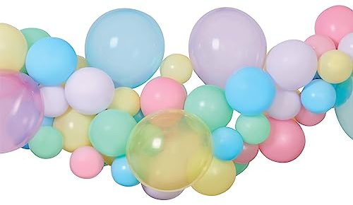 Ciao - Macaron DIY Ballongirlande Kit (65 Latexballons, 300 cm), Pastellfarben