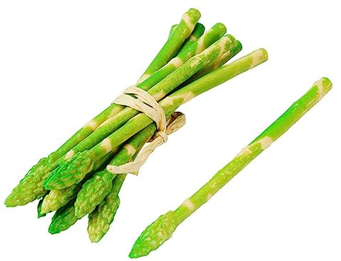 LONG XIN SERIES 12Pcs Realistic Fake Asparagus Decor Artificial Vegetables Model Lifelike Fake Food for Kitchen Countertops Dining Room Garden Decor Restaurant Displays Food Photography Props