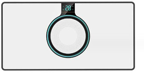 HAILM Bathroom Vent Fan with Illumination And LCD Wireless Remote Switch Ceiling Mount Heating Cooling with Blue Soft Light Ambient Light And On-Screen Digital Display